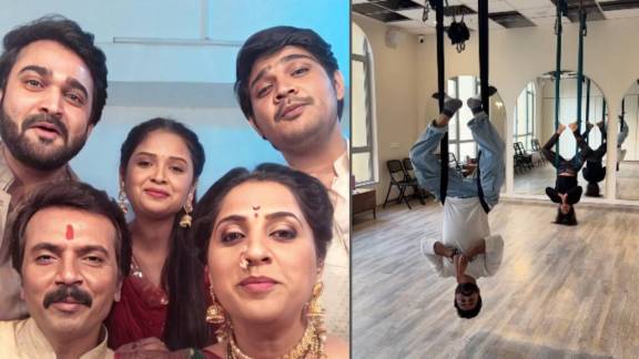 Aai Kuthe Kay Karte fame actor Niranjan kulkarni takes yoga lessons from his wife
