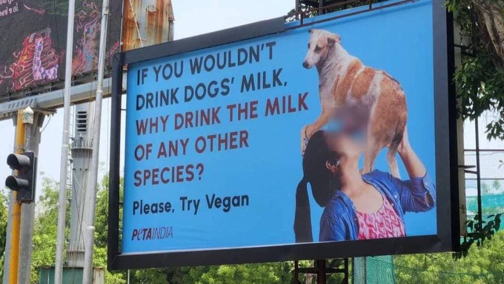 peta india dog milk ad promoting veganism photo