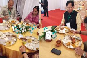 meals in silver plate for estimates committee members news in marathi