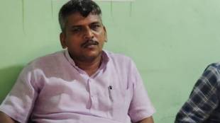 Pravin Gawas protest at the forest office against stalled Elephant capture campaign Dodamarg taluka