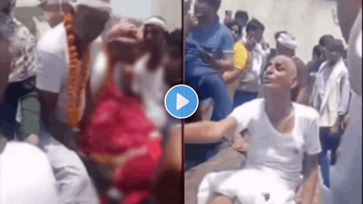Shocking video of brothers fighting for property after mothers death in cemetery viral video