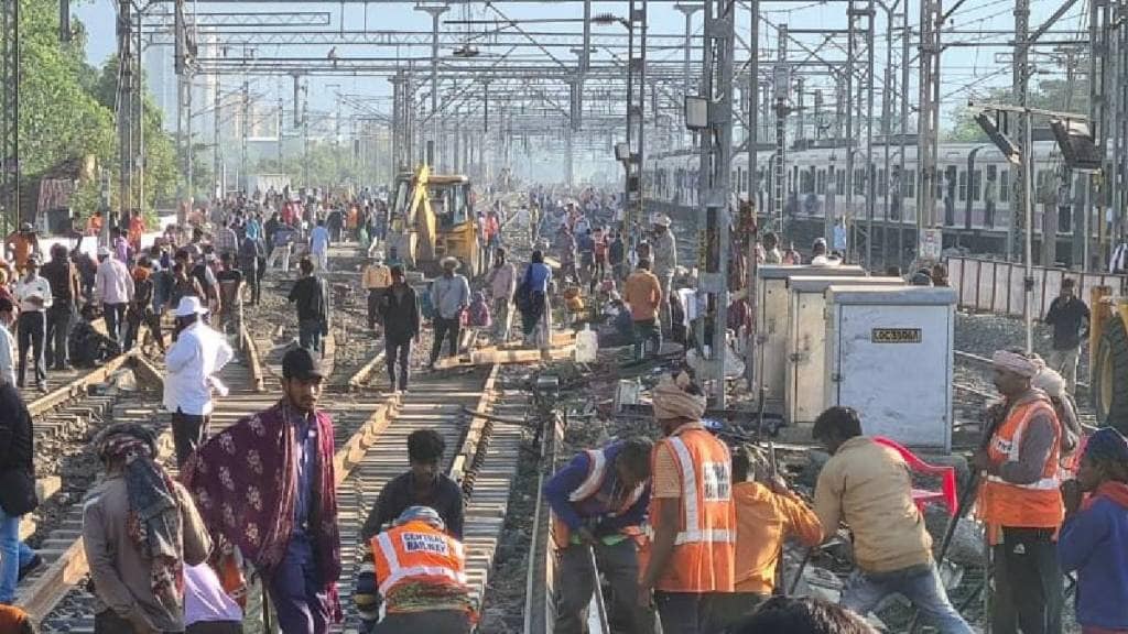 Mega block work of railways Central, Western Harbour lines Sunday 22nd june