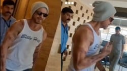 काळा गॉगल आणि हातावर आकर्षक टॅटू, शाहरुख खानच्या नव्या लूकवर चाहते फिदा, फिटनेसची होतेय चर्चा