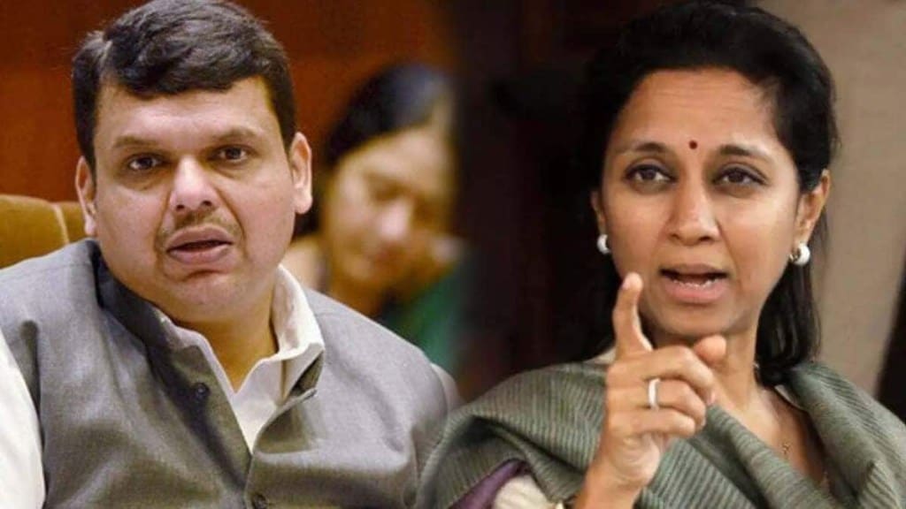 Supriya Sule complaint regarding Devendra Fadnavis visit