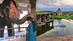 marathi actress kiran gaikwad wife vaishnavi kalyankar went to hampi