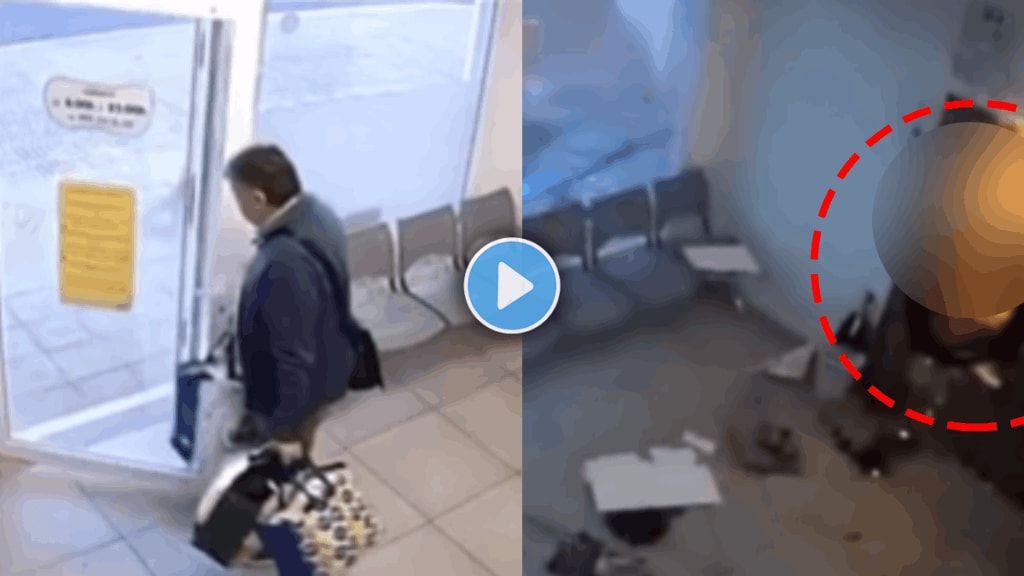 Viral video of Washing Machine Blast video man saved his life