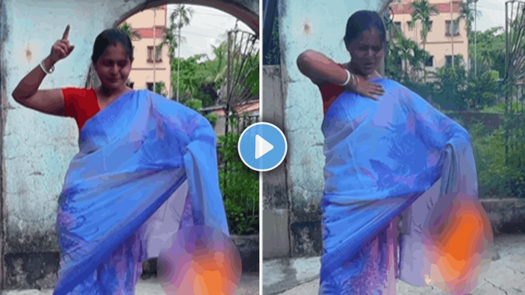 Shocking video of woman set Saree on Fire for Reel viral video on social media
