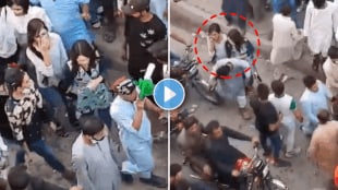 Shocking video of Pakistan Two young girls assaulted in crowd viral video on social media
