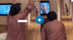 Viral Video: मायलेकांमध्ये घरातच रंगला क्रिकेटचा सामना; आपल्या आईच्या गोलंदाजीवर श्रेयस अय्यर क्लीन बोल्ड, VIDEO